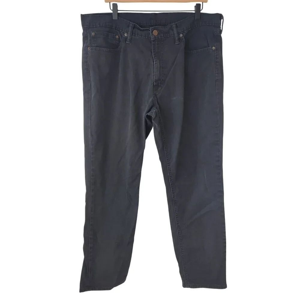 Levi's 541 Athletic Stretch Black Jeans Straight Leg Men's 37x32